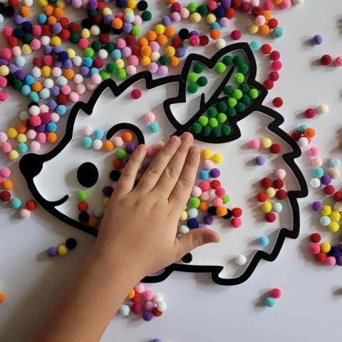 Panel Sensoryczny jeż – Montessori, Motoryka i Rozwój Zmysłów