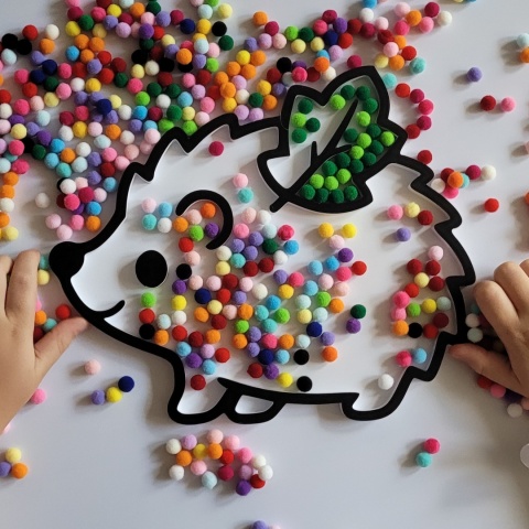 Panel Sensoryczny jeż – Montessori, Motoryka i Rozwój Zmysłów