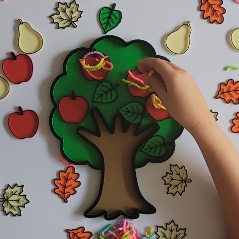 Panel Sensoryczny Drzewo– Montessori, Motoryka i Rozwój Zmysłów