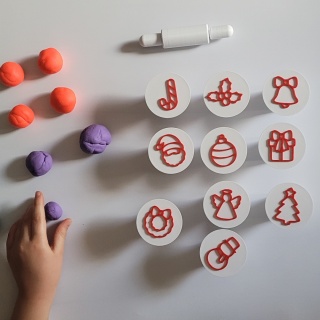 Stempelki sensoryczne Boże Narodzenie – zestaw 10 szt. | Montessori