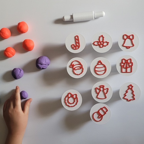 Stempelki sensoryczne Boże Narodzenie – zestaw 10 szt. | Montessori