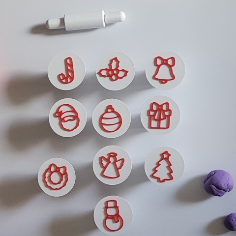Stempelki sensoryczne Boże Narodzenie – zestaw 10 szt. | Montessori