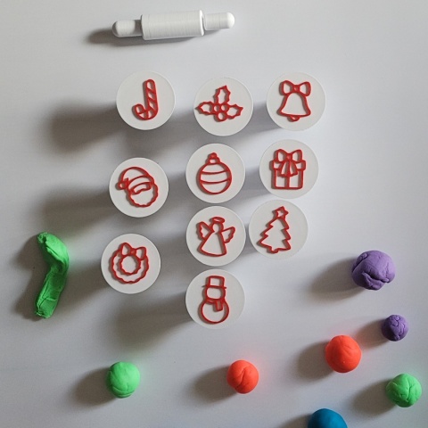 Stempelki sensoryczne Boże Narodzenie – zestaw 10 szt. | Montessori