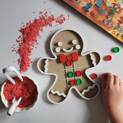 Pierniczek – panel sensoryczny | Kółko i krzyżyk Montessori
